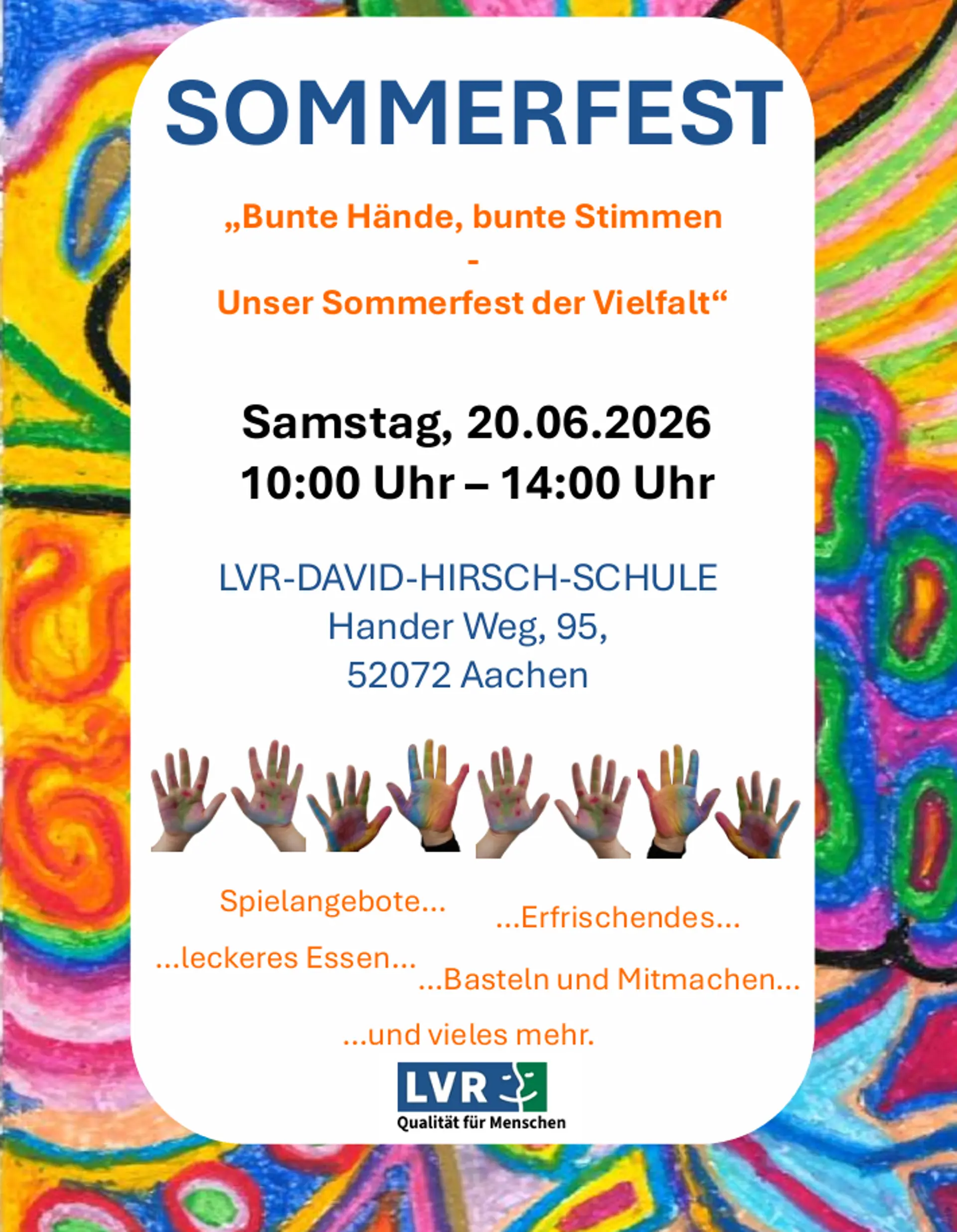 Flyer zum Sommerfest 2026